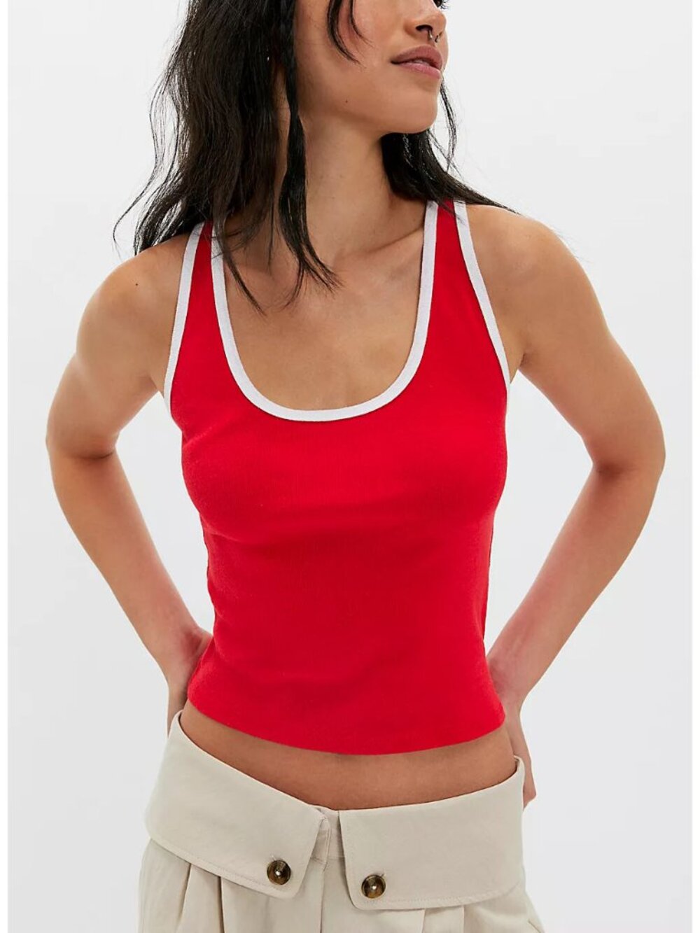 FREE PEOPLE We The Free Moxie Tank / High Risk Red Combo